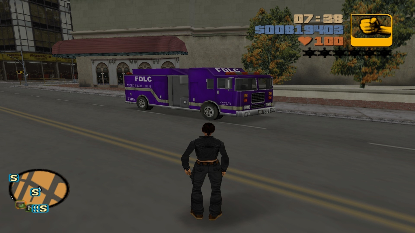 Triad Colored Firetruck in GTA 3