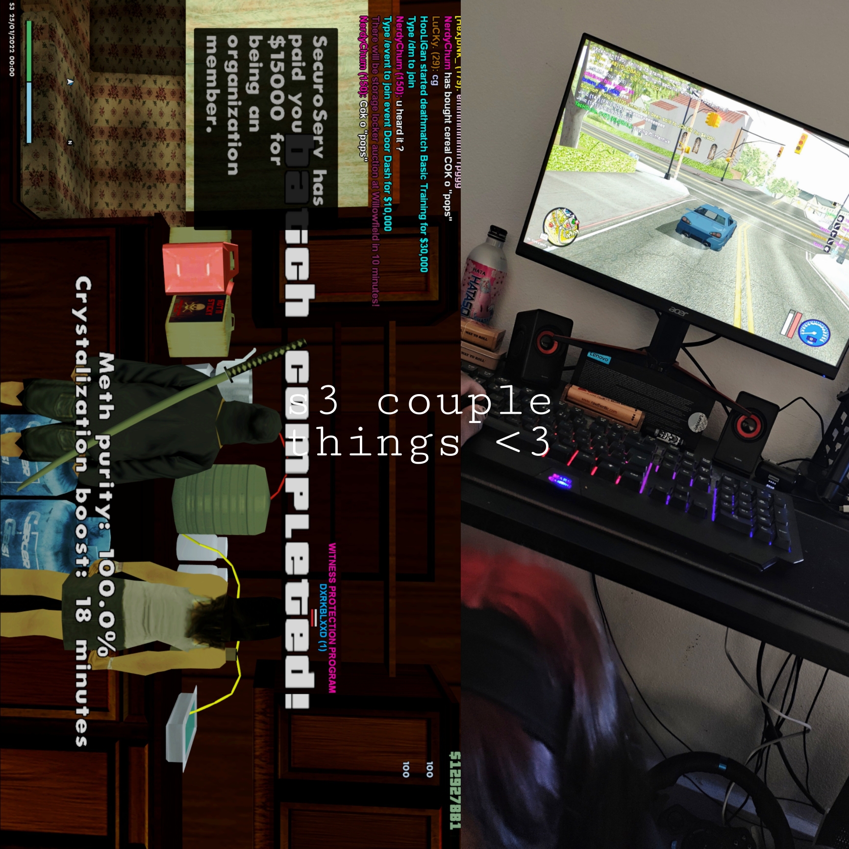 So... Me and my wifey are back to samp uwu #undergamingdesksupport