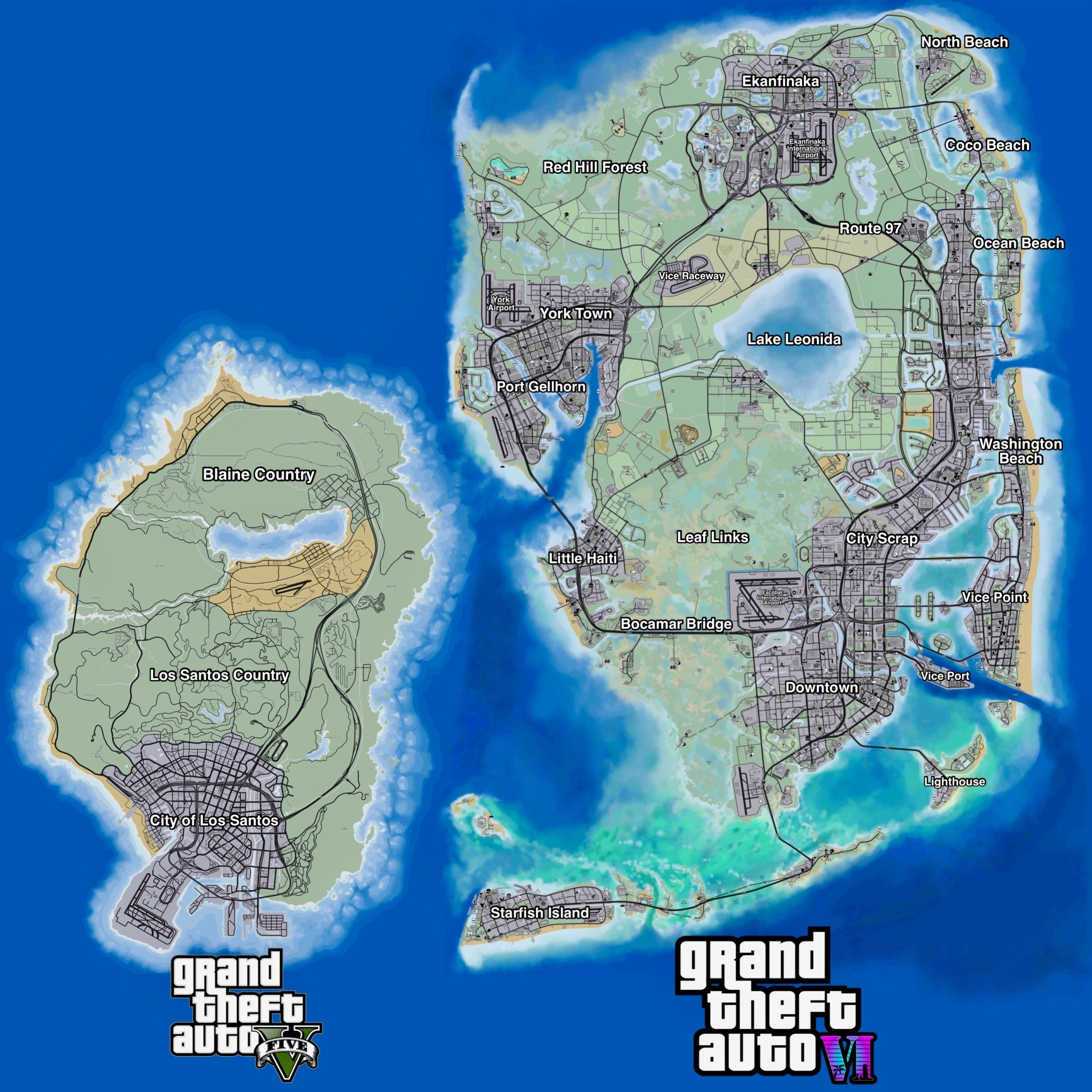 GTA 6 leaked game map size (right now)