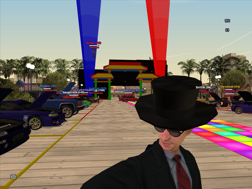 A day in a car show.