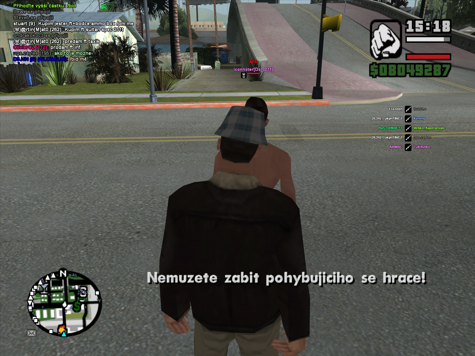 NEMUZETE ZABIT POHYBUJICIHO HRACE