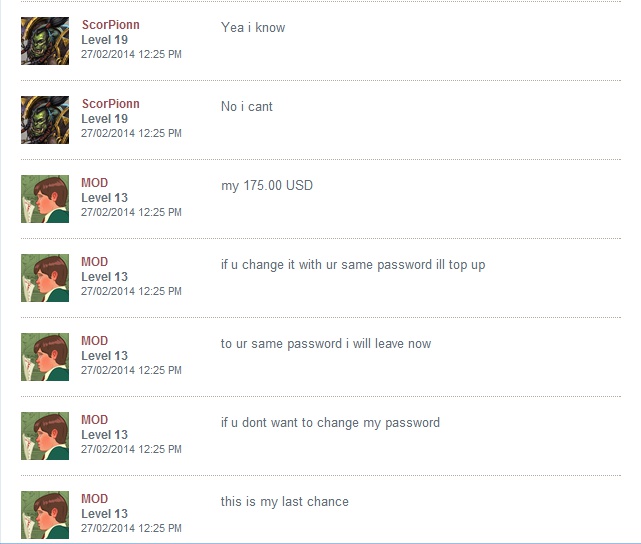 MadMan trying to hack my acc, FAIL.
