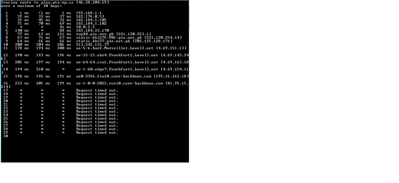 Traceroute lag 