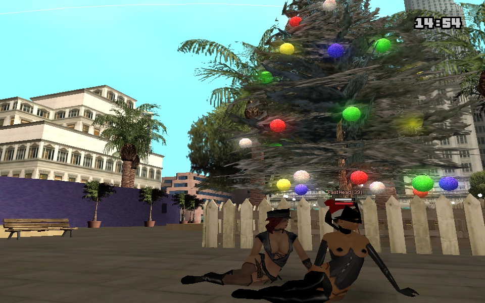 Me n' Fasthead at christmas tree ! Sexy aiii :D