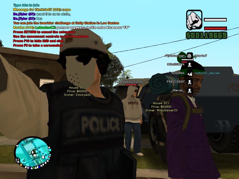 Gang mates for life! having fun in Grove Street 
