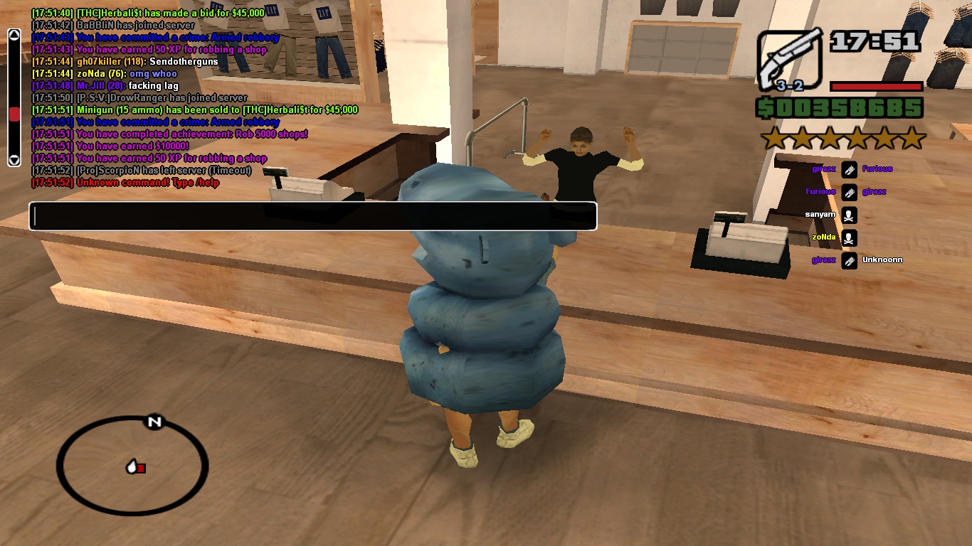 5000 shops robbed >:D