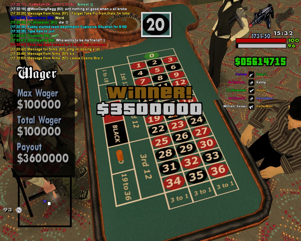 3.5m on 20 #2 <33