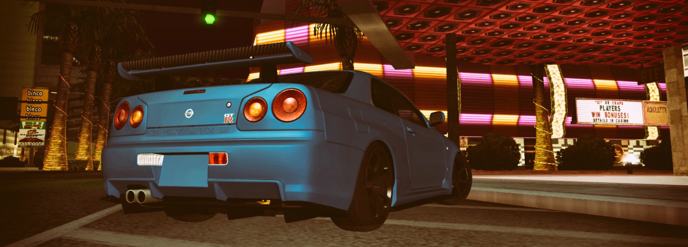 NISSAN SKYLINE R34 BACKSIDE