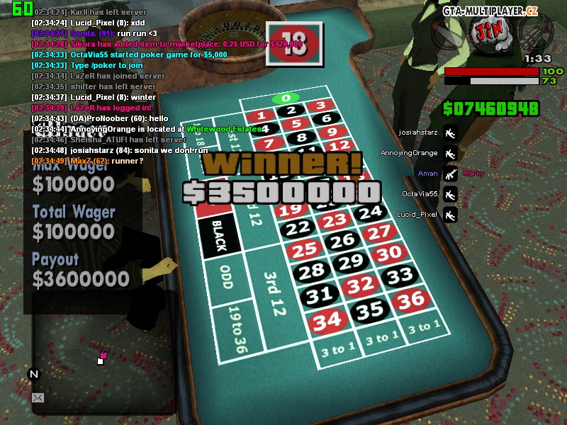 Won 3500000 on 18!