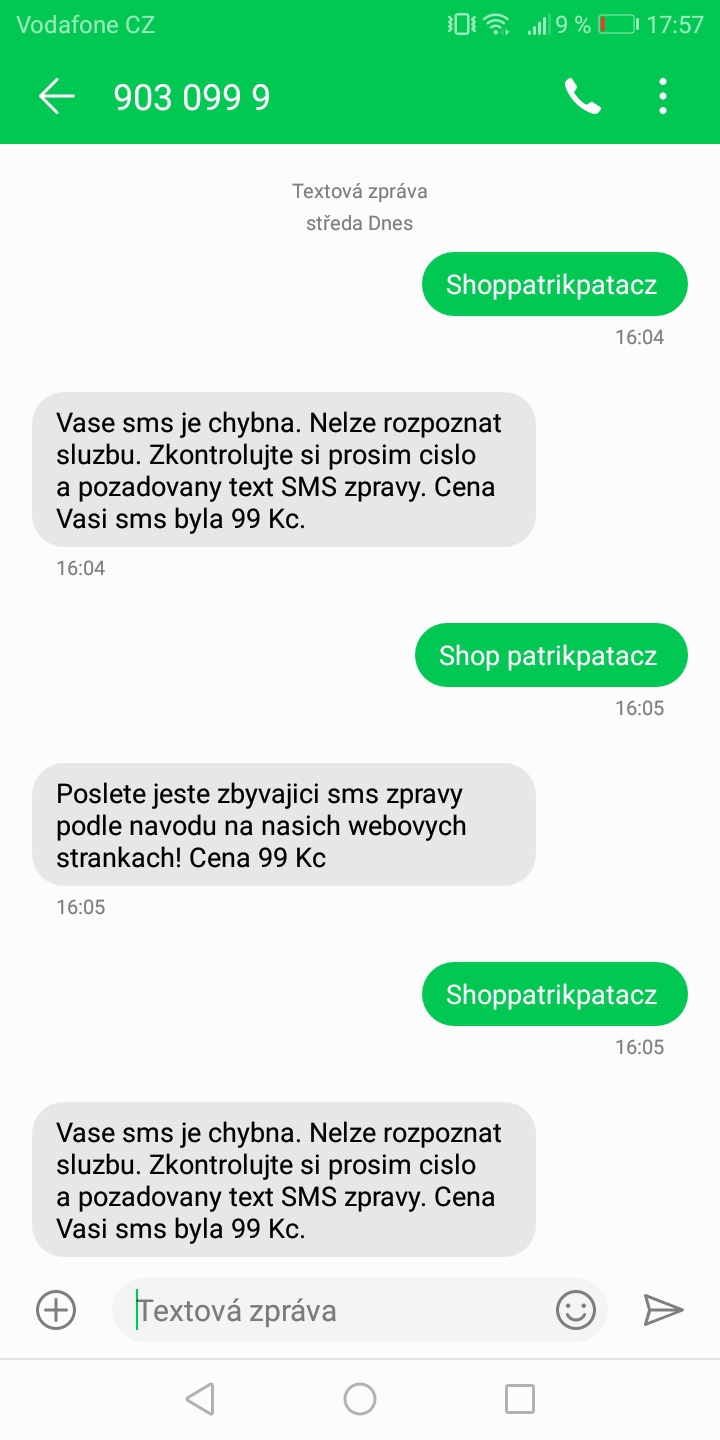 Banshee mi nevěří, že jsem SMS poslal