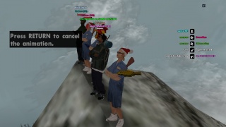 Hanging out with my friends at Mountain Chilliad :D