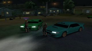 In Grove Street with my friend neyo.