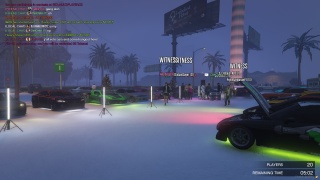 Snowy car meet at LSA