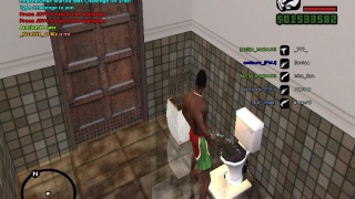 peeing in the toilet