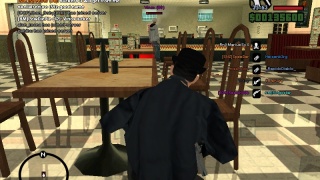 Vinox camping with minigun in foodstore