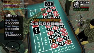 3.5m on number 31, roulette :) x2