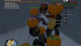 Me (madman_98) MaxPayne and Dave_Turner and some other's on a scary pumpkin Ride xD