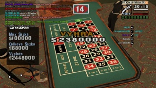 Ruleta výhra - 2.380.000